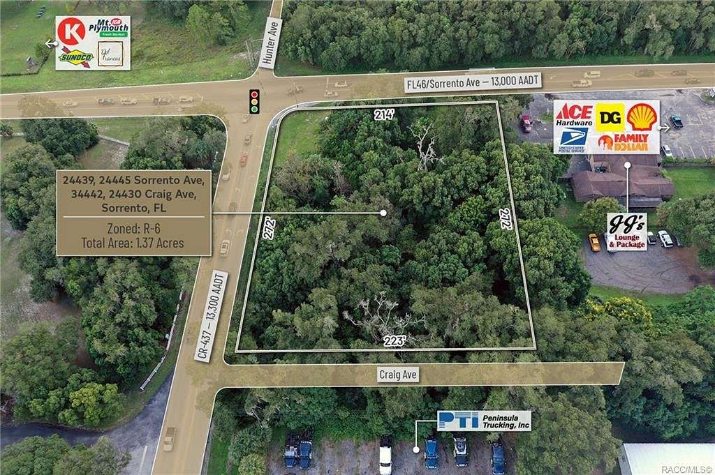 1.4 Acres of Commercial Land for Sale in Mount Dora, Florida