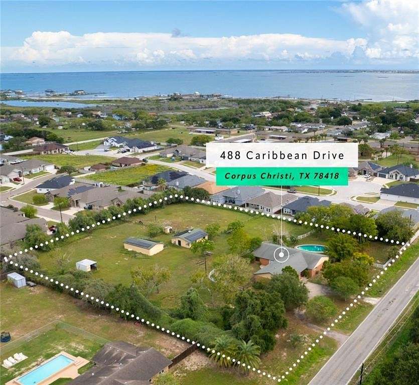 2.6 Acres of Residential Land with Home for Sale in Corpus Christi, Texas