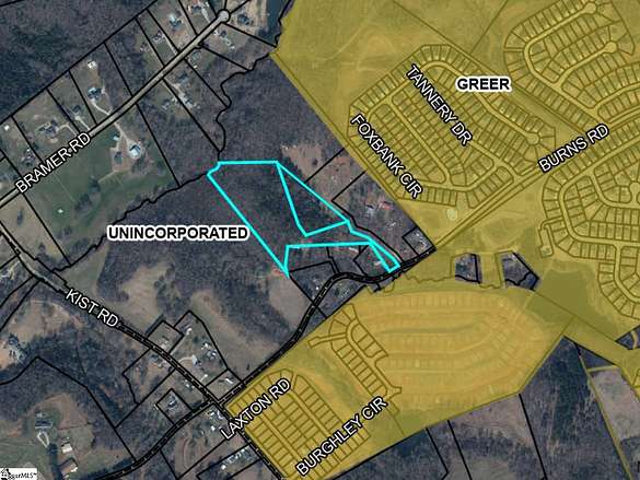 12.1 Acres of Land for Sale in Greer, South Carolina