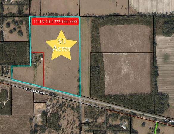 50 Acres of Recreational Land & Farm for Sale in Lee, Florida