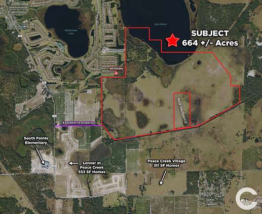 664 Acres of Recreational Land for Sale in Lake Wales, Florida