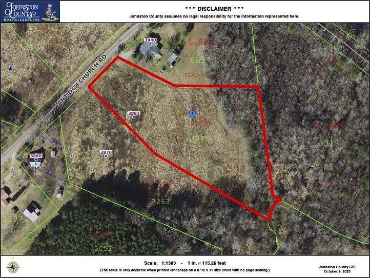 3.3 Acres of Residential Land with Home for Sale in Middlesex, North Carolina