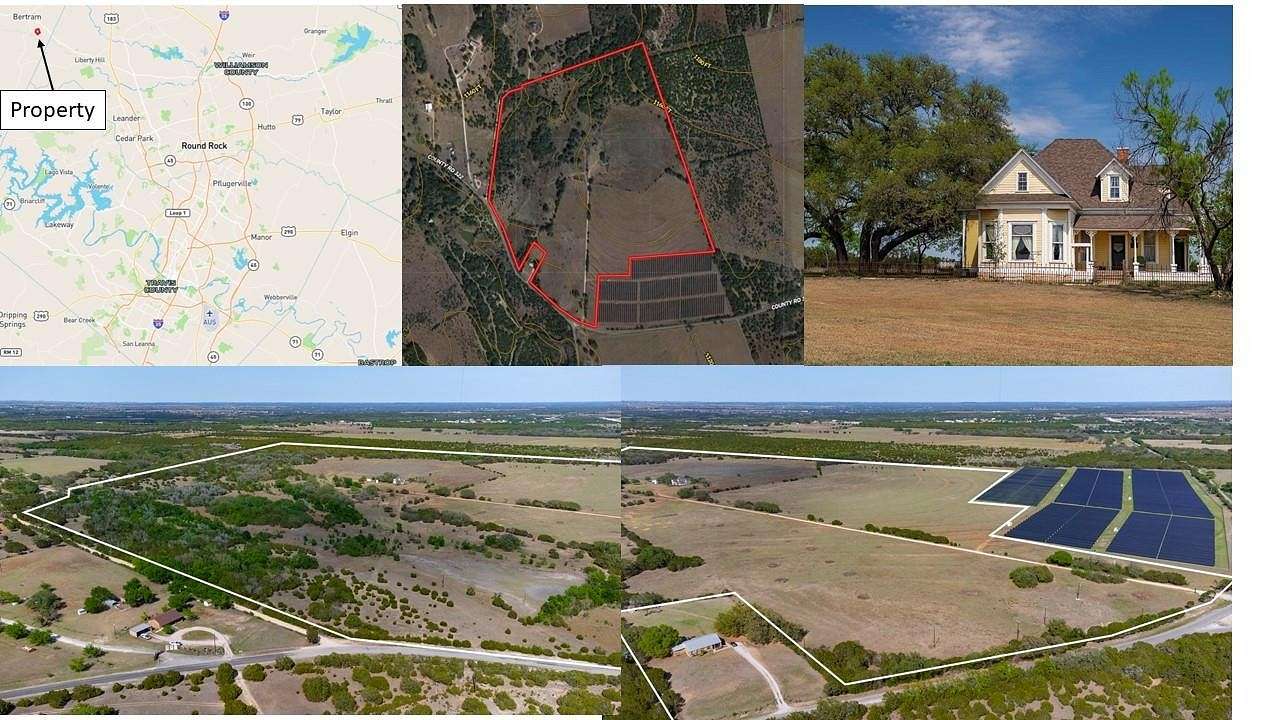 148 Acres of Agricultural Land with Home for Sale in Bertram, Texas