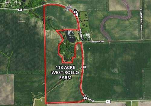 118 Acres of Recreational Land & Farm for Sale in Earlville, Illinois