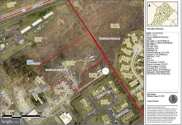 5.6 Acres of Commercial Land for Lease in West Chester, Pennsylvania