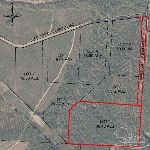 39.5 Acres of Land for Sale in Molino, Florida