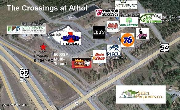 0.45 Acres of Commercial Land for Sale in Athol, Idaho