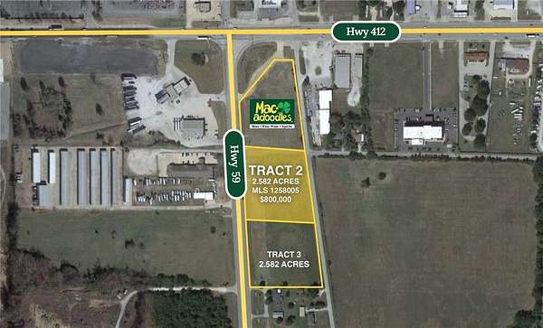2.58 Acres of Commercial Land for Sale in West Siloam Springs, Oklahoma