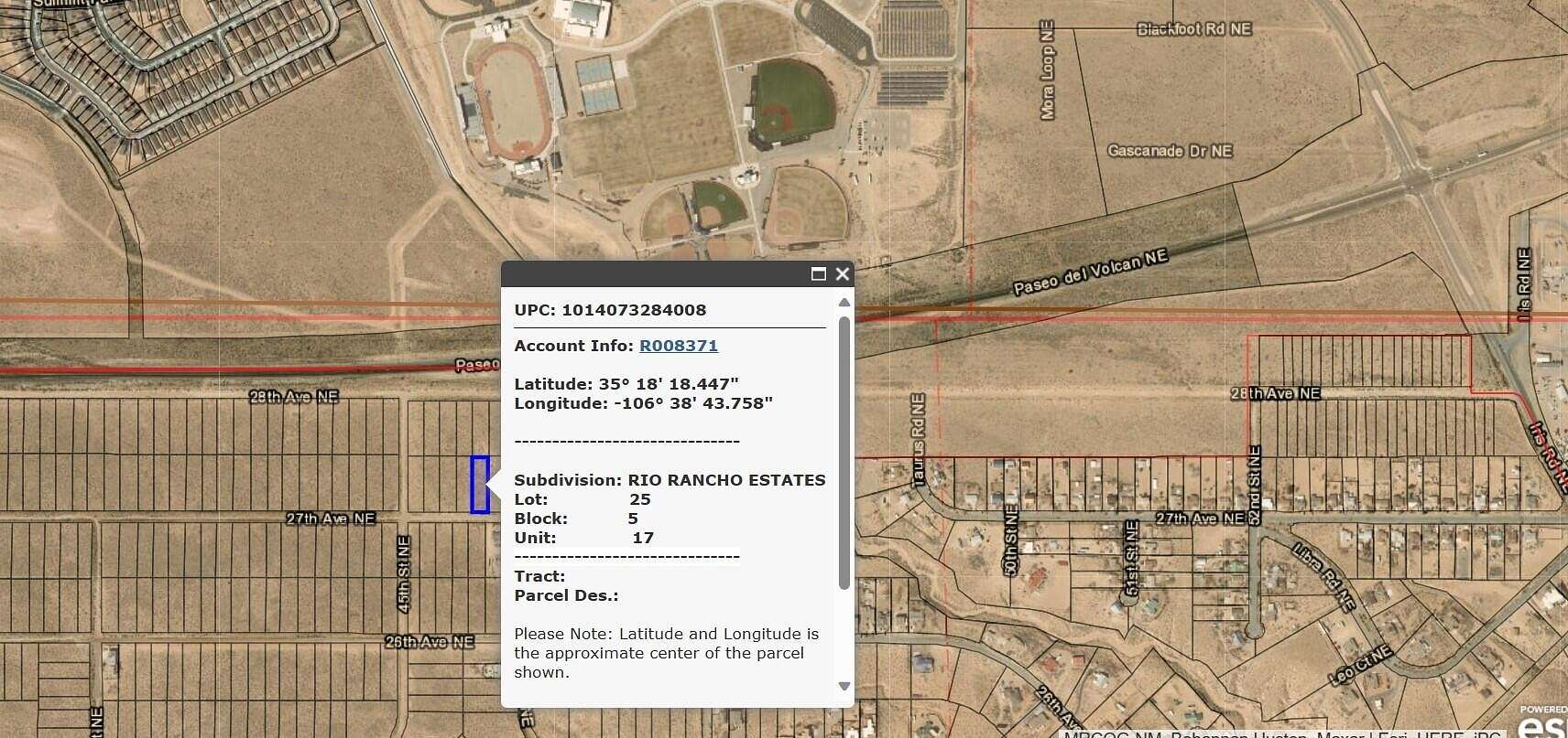 0.5 Acres of Residential Land for Sale in Rio Rancho, New Mexico