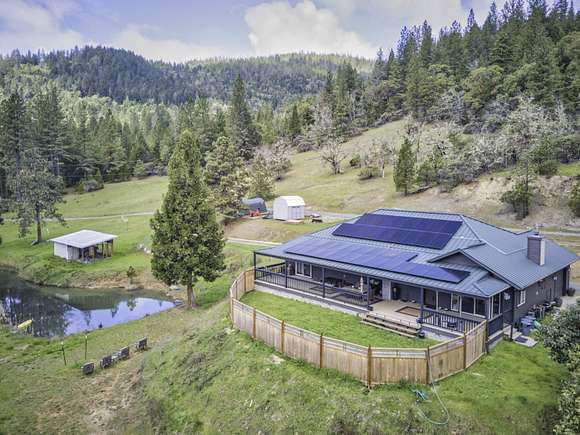 41 Acres of Recreational Land with Home for Sale in Wolf Creek, Oregon