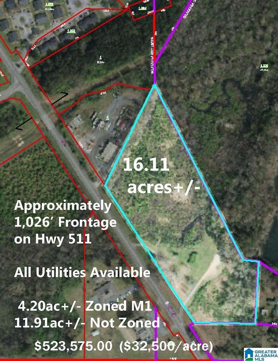16.1 Acres of Commercial Land for Sale in Sylacauga, Alabama