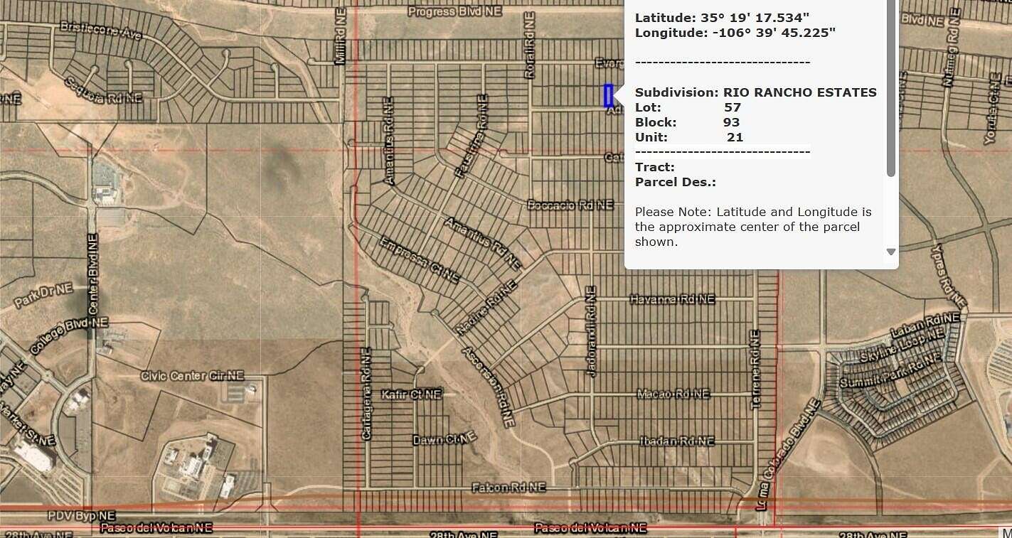 0.5 Acres of Land for Sale in Rio Rancho, New Mexico