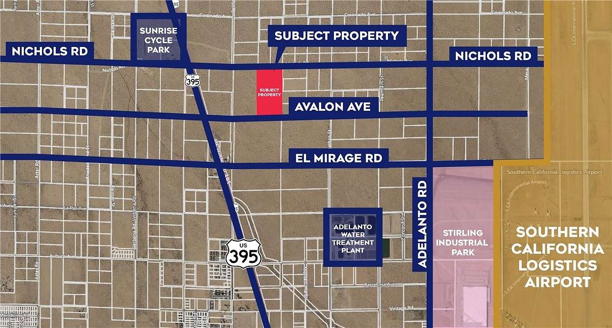 18.5 Acres of Commercial Land for Sale in Adelanto, California