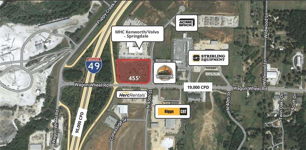 4.6 Acres of Commercial Land for Sale in Springdale, Arkansas