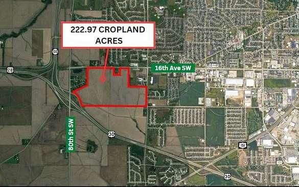 223 Acres of Agricultural Land for Sale in Cedar Rapids, Iowa