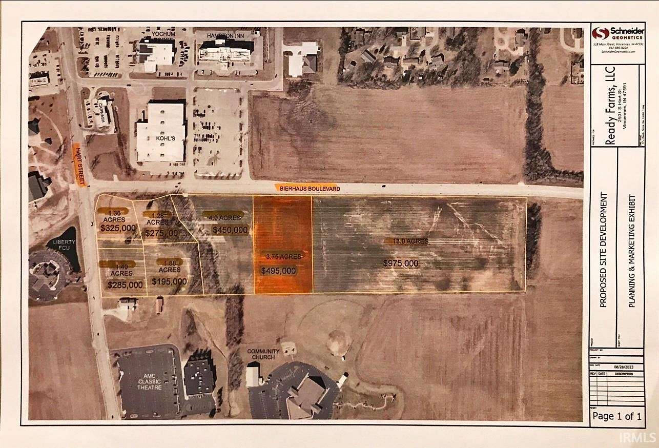 3.8 Acres of Mixed-Use Land for Sale in Vincennes, Indiana
