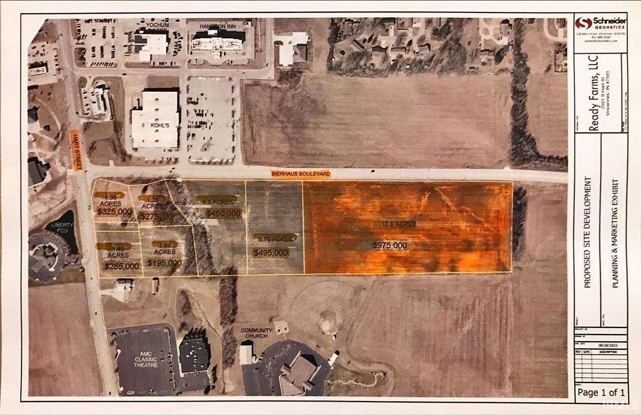 13 Acres of Mixed-Use Land for Sale in Vincennes, Indiana