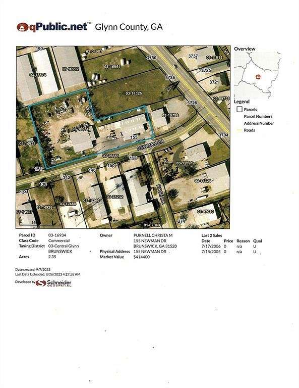 2.4 Acres of Improved Commercial Land for Sale in Brunswick, Georgia