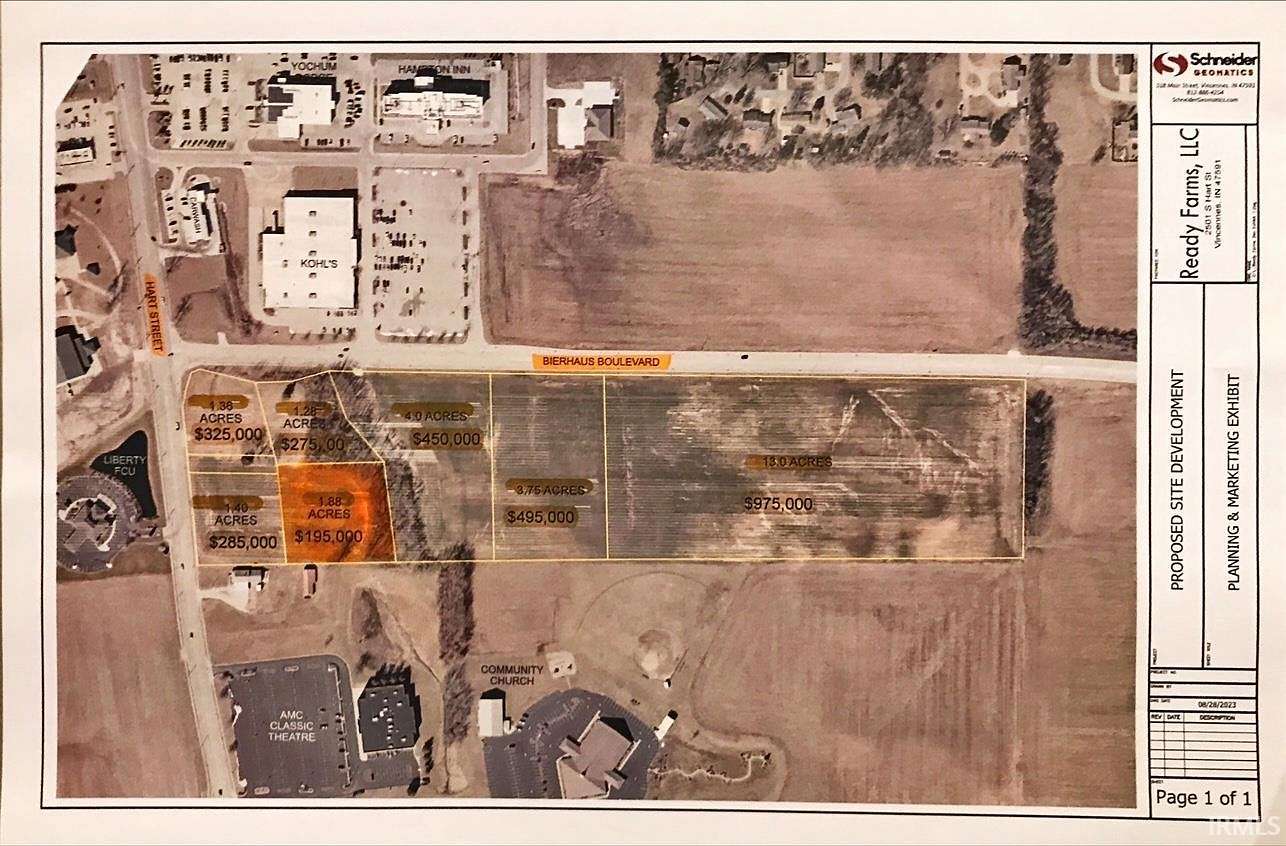 1.9 Acres of Mixed-Use Land for Sale in Vincennes, Indiana
