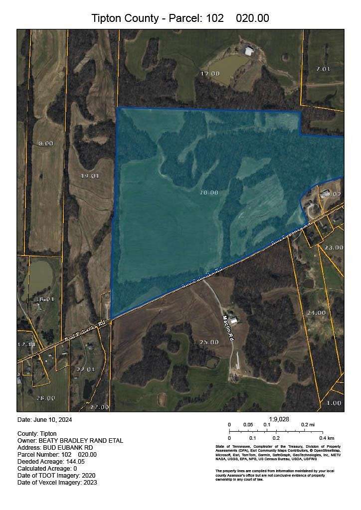 144.05 Acres of Agricultural Land for Sale in Stanton, Tennessee