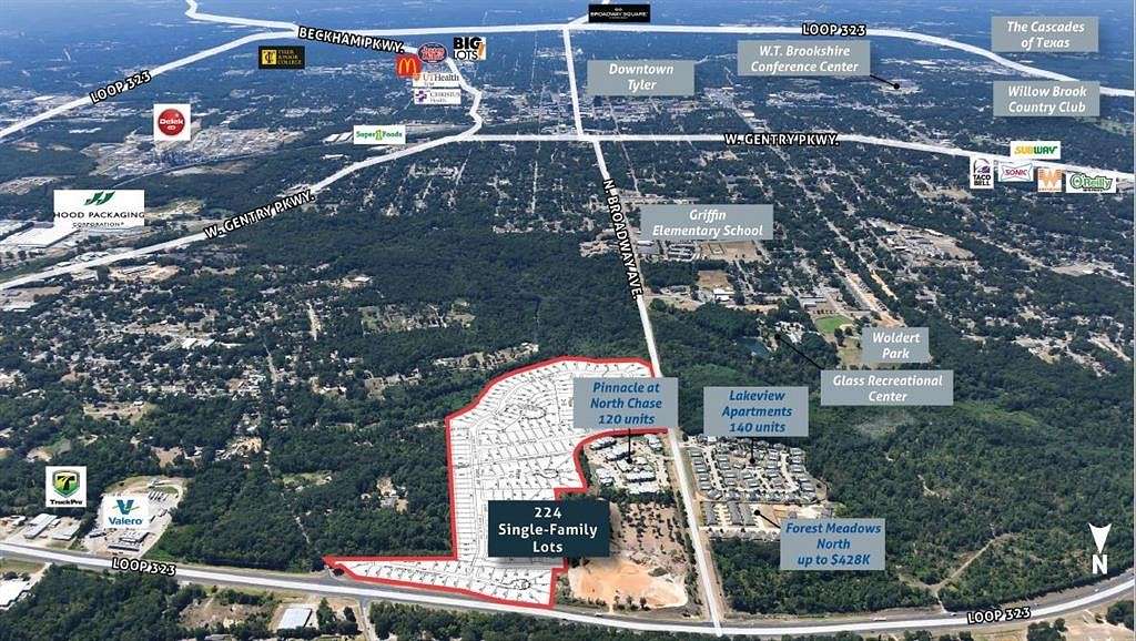 52.6 Acres of Land for Sale in Tyler, Texas