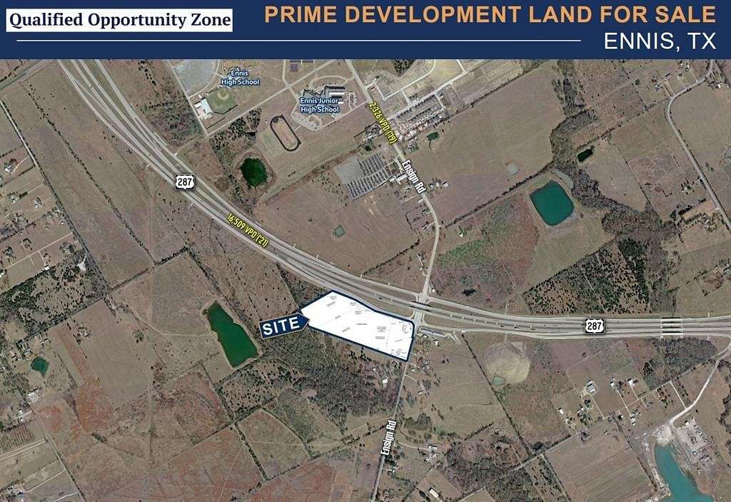 19.9 Acres of Commercial Land for Sale in Ennis, Texas