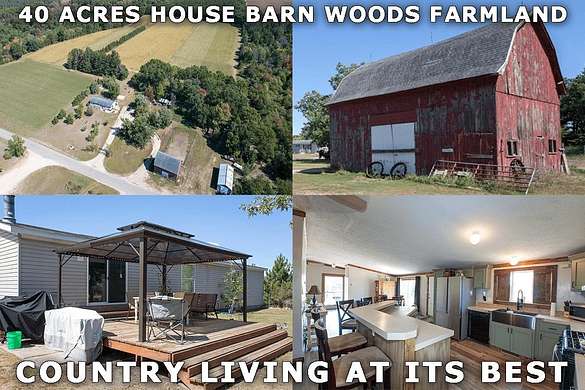 40 Acres of Agricultural Land with Home for Sale in Coloma, Wisconsin