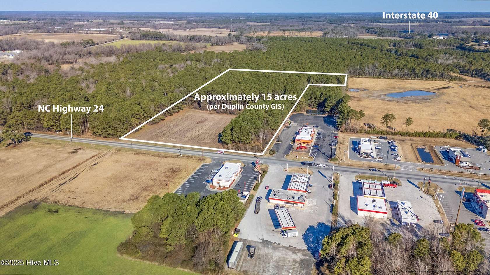 14.5 Acres of Commercial Land for Sale in Warsaw, North Carolina