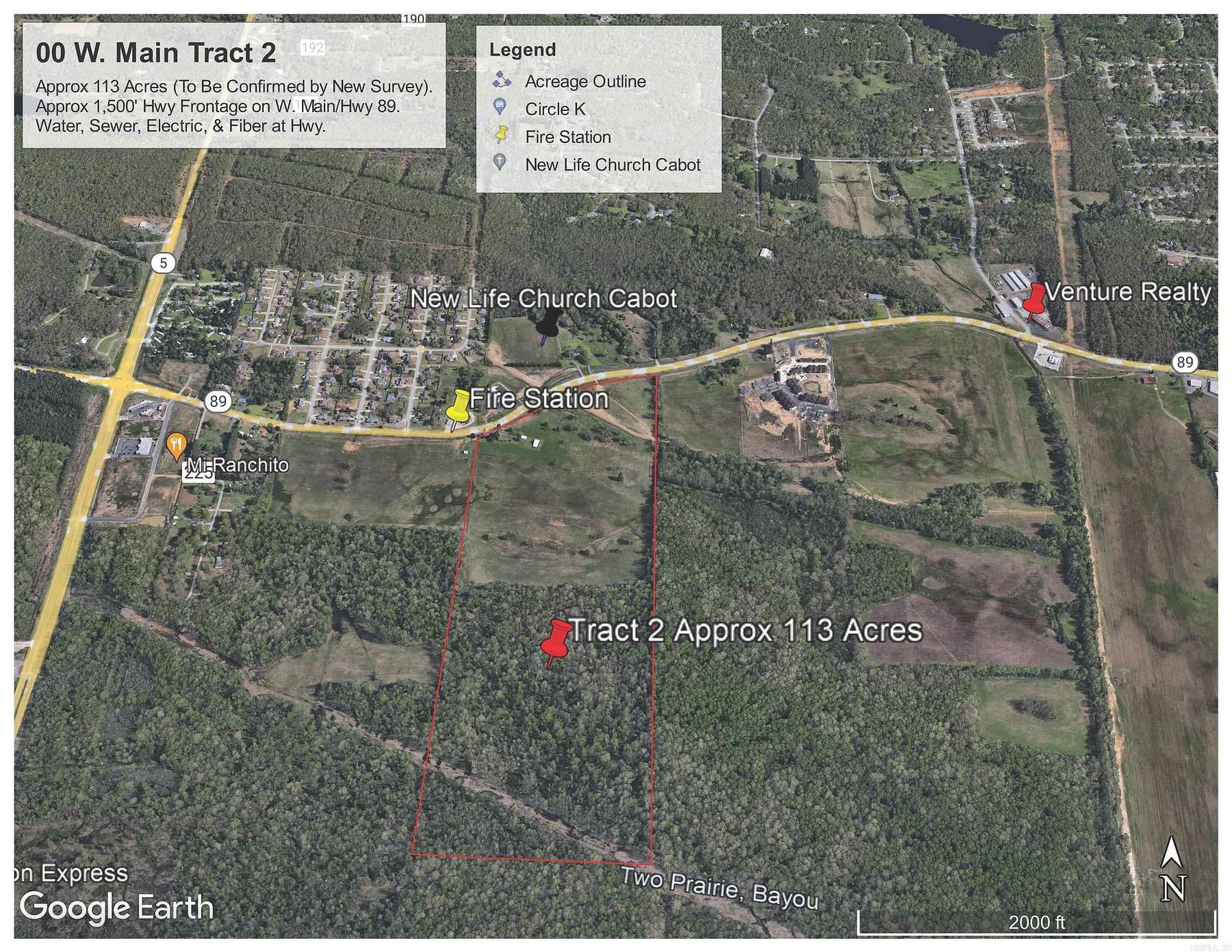 113 Acres of Land for Sale in Cabot, Arkansas