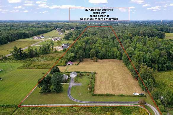 20.4 Acres of Agricultural Land with Home for Sale in Cookeville, Tennessee