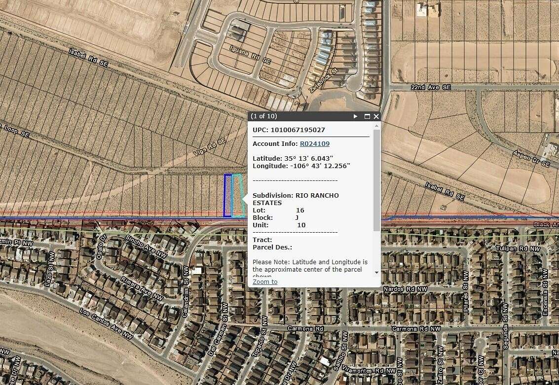 0.72 Acres of Land for Sale in Rio Rancho, New Mexico