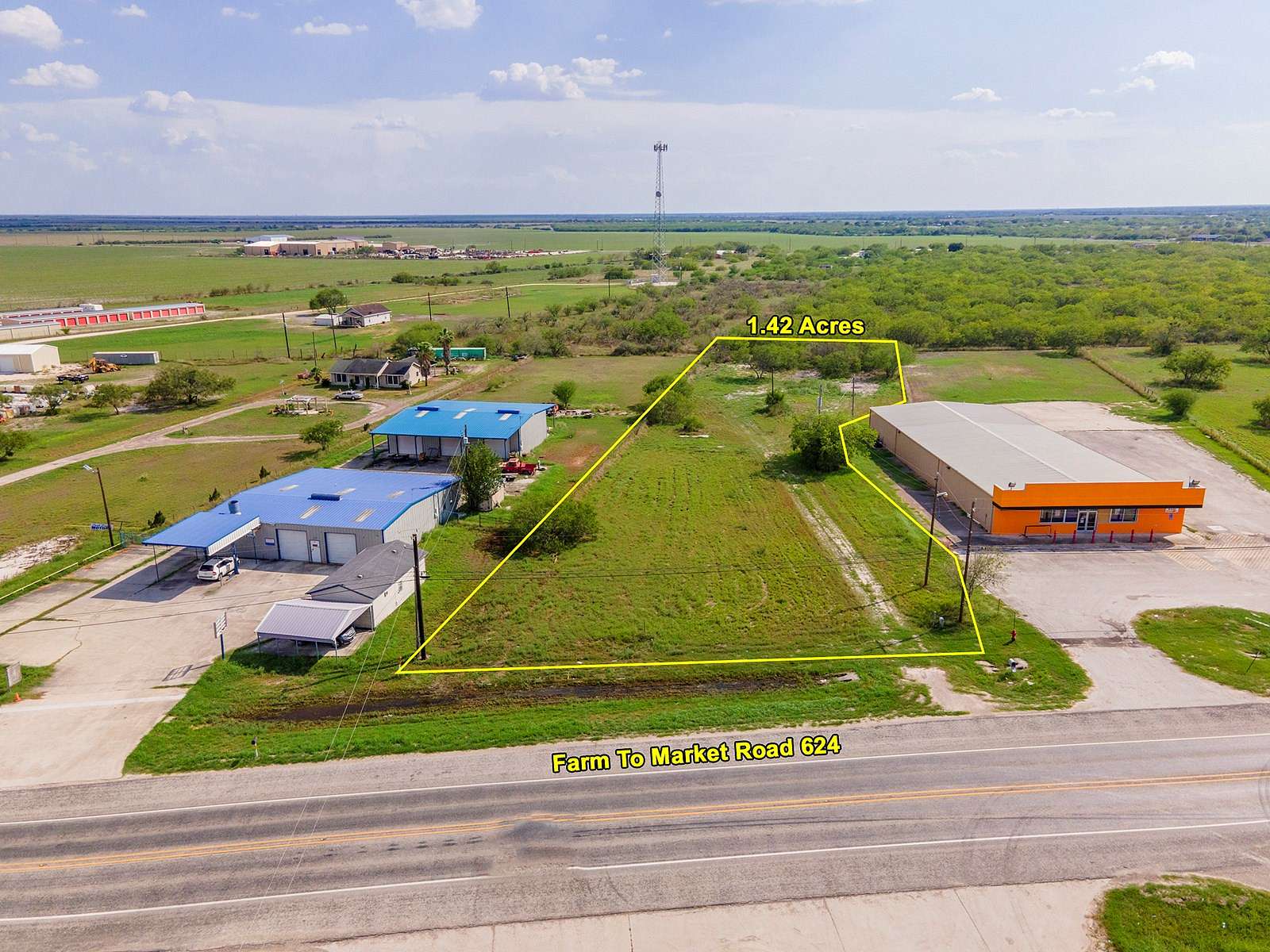 1.42 Acres of Commercial Land for Sale in Orange Grove, Texas