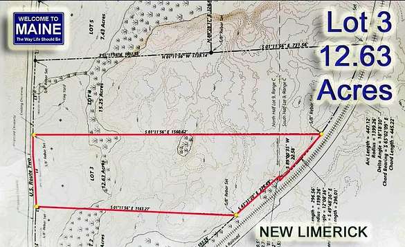12.6 Acres of Recreational Land for Sale in New Limerick, Maine