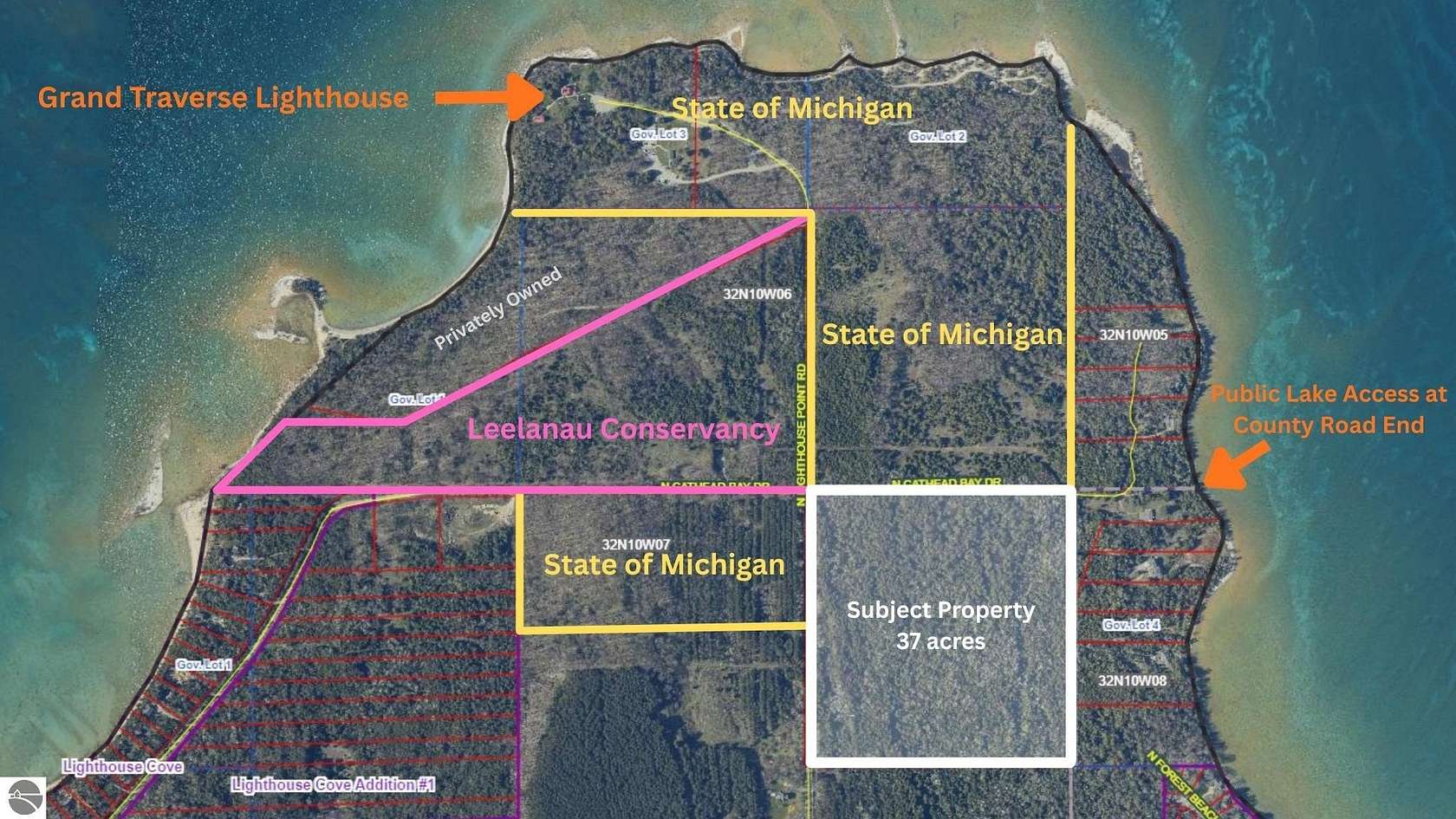 37 Acres of Recreational Land for Sale in Northport, Michigan