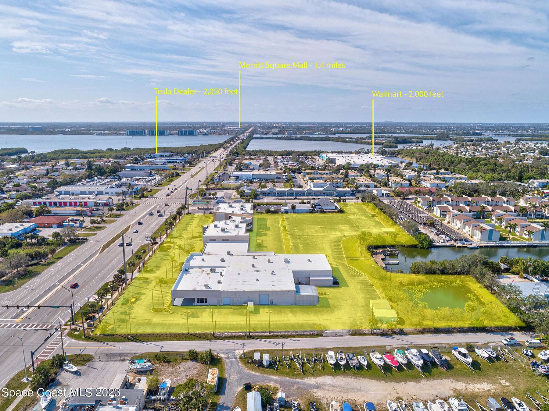 6.9 Acres of Improved Commercial Land for Sale in Merritt Island, Florida