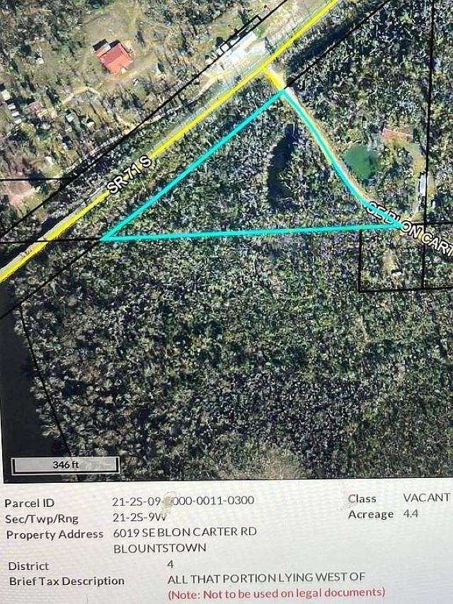 4.4 Acres of Residential Land for Sale in Blountstown, Florida