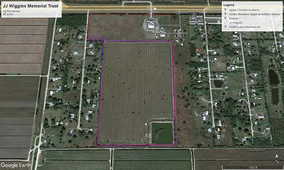 60 Acres of Agricultural Land for Sale in Moore Haven, Florida
