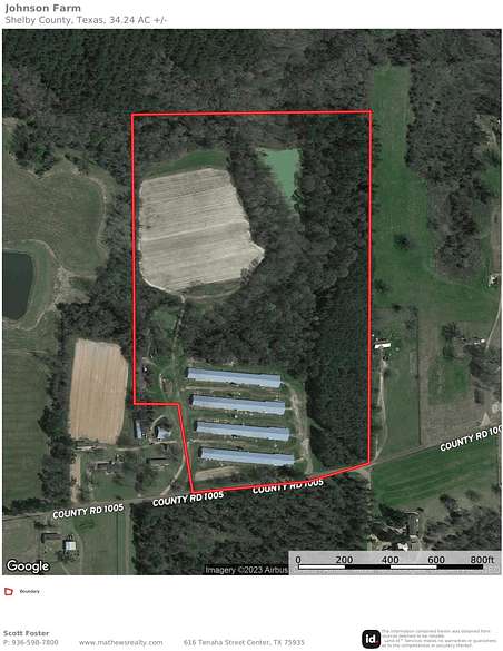 34.2 Acres of Agricultural Land for Sale in Center, Texas