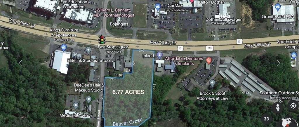 6.8 Acres of Commercial Land for Sale in Dothan, Alabama