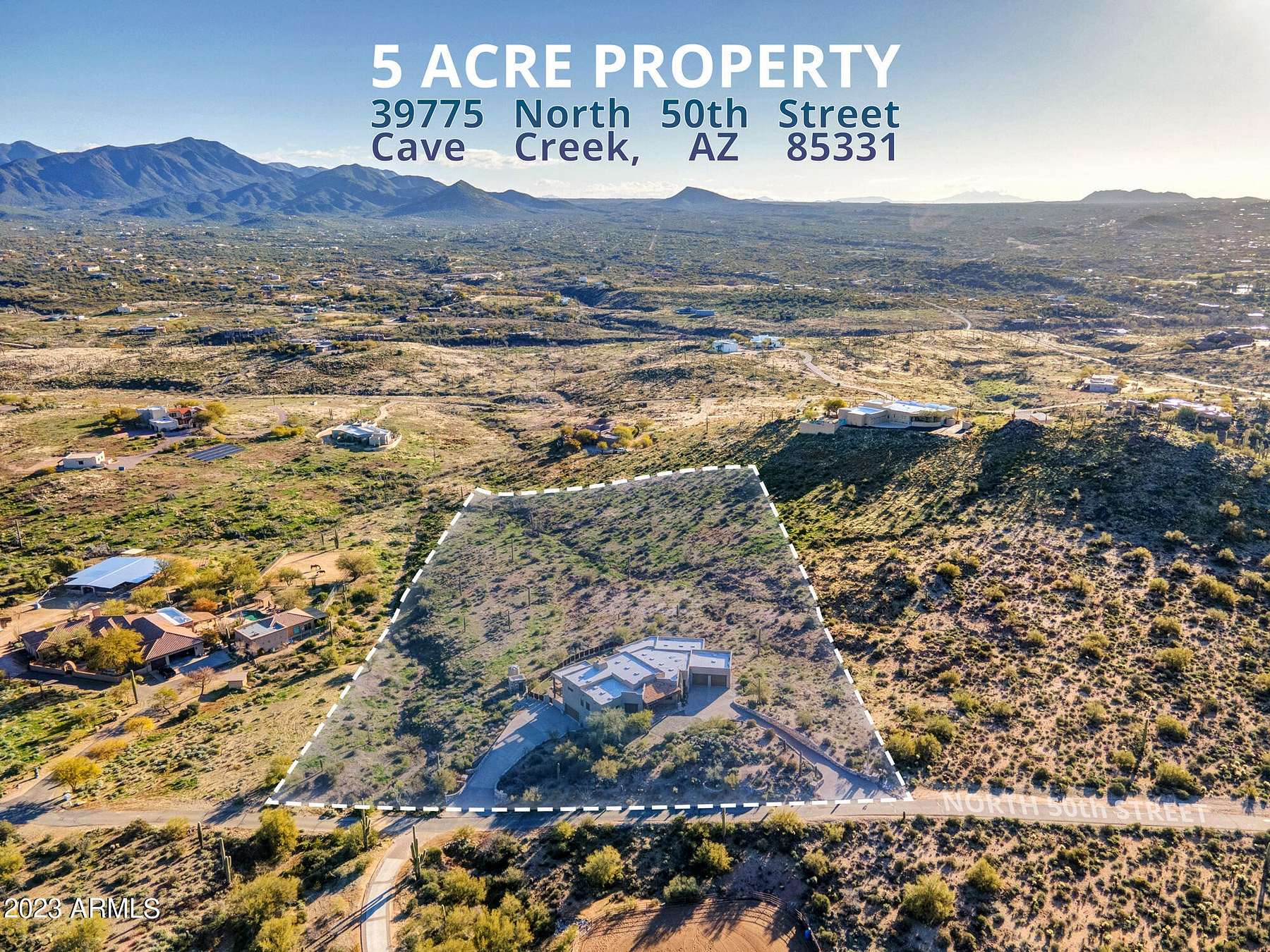 5 Acres of Residential Land with Home for Sale in Cave Creek, Arizona