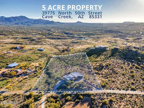 5 Acres of Residential Land with Home for Sale in Cave Creek, Arizona