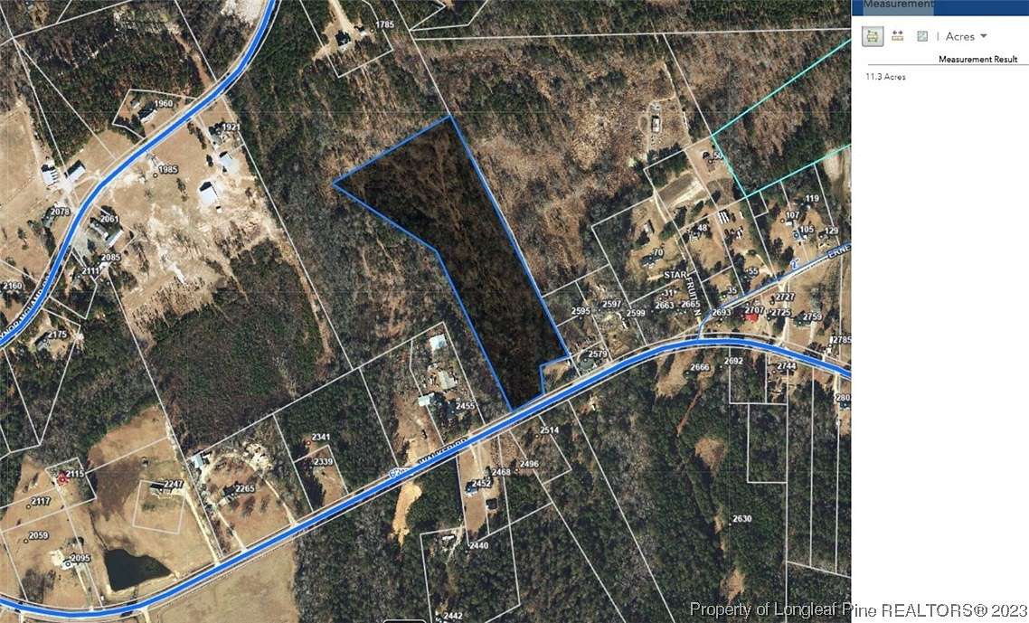 11.3 Acres of Land for Sale in Linden, North Carolina
