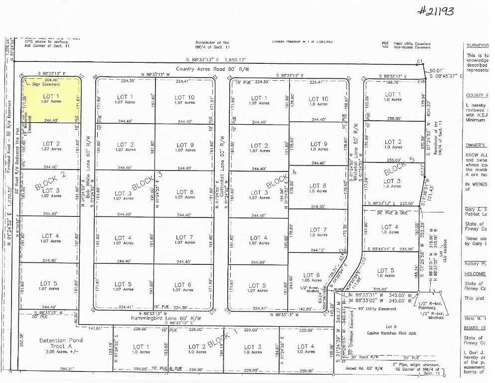 1.07 Acres of Residential Land for Sale in Garden City, Kansas