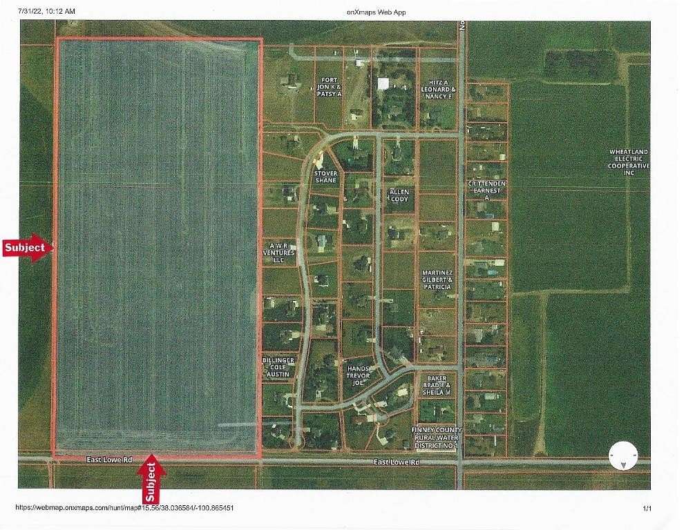 80 Acres of Agricultural Land for Sale in Garden City, Kansas