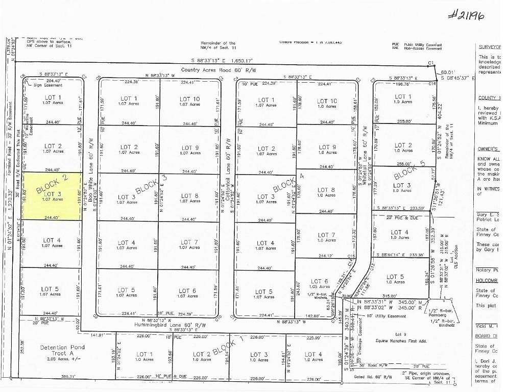 1.07 Acres of Residential Land for Sale in Garden City, Kansas