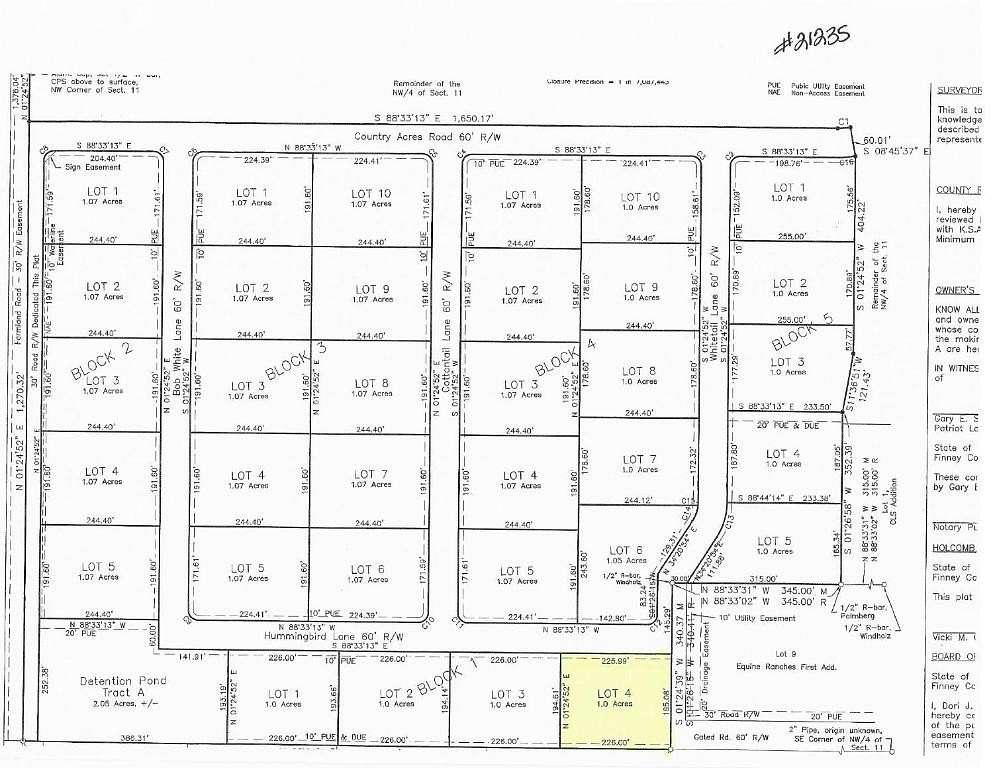 1 Acre of Residential Land for Sale in Garden City, Kansas