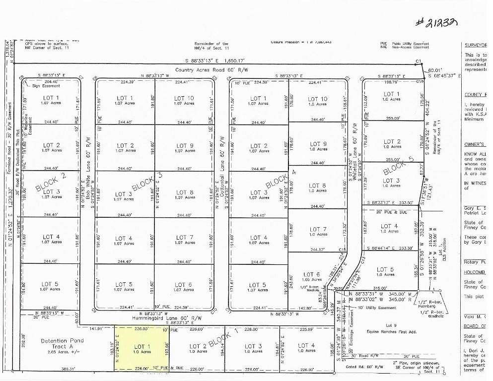 1 Acre of Residential Land for Sale in Garden City, Kansas