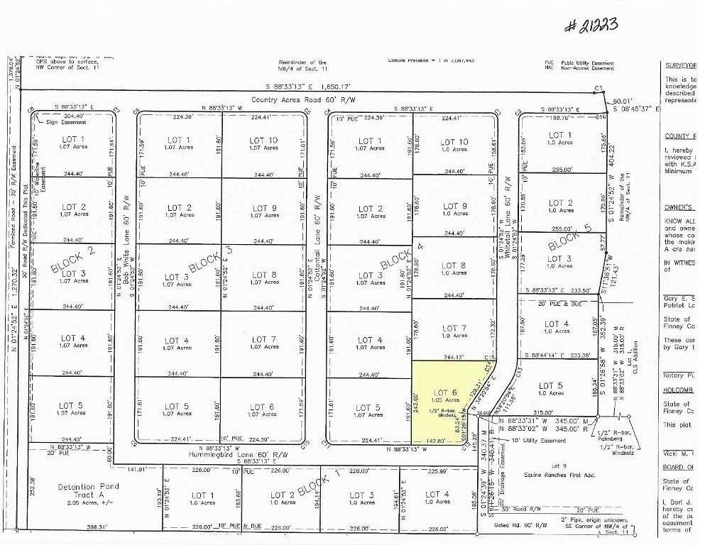 1.05 Acres of Residential Land for Sale in Garden City, Kansas