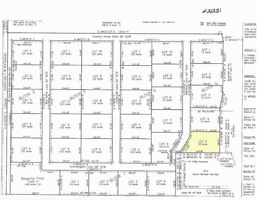 1 Acre of Residential Land for Sale in Garden City, Kansas