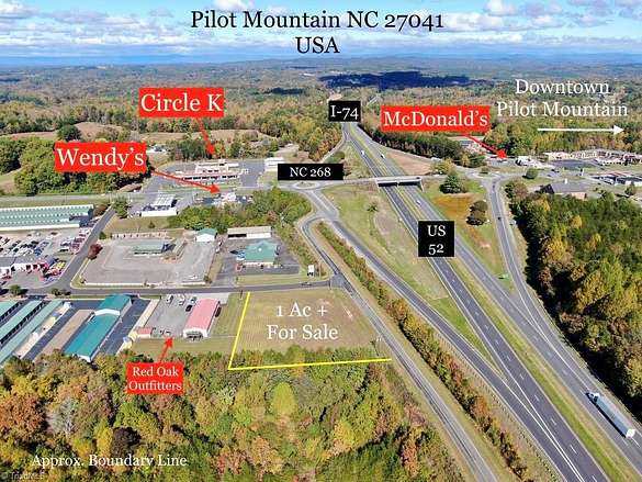 1.1 Acres of Commercial Land for Sale in Pilot Mountain, North Carolina